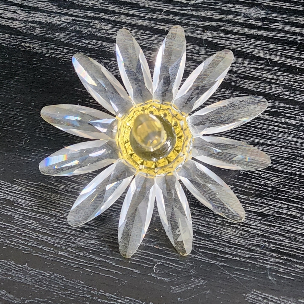 Retired Genuine Swarovski 1999 Yellow Maguerite Flower